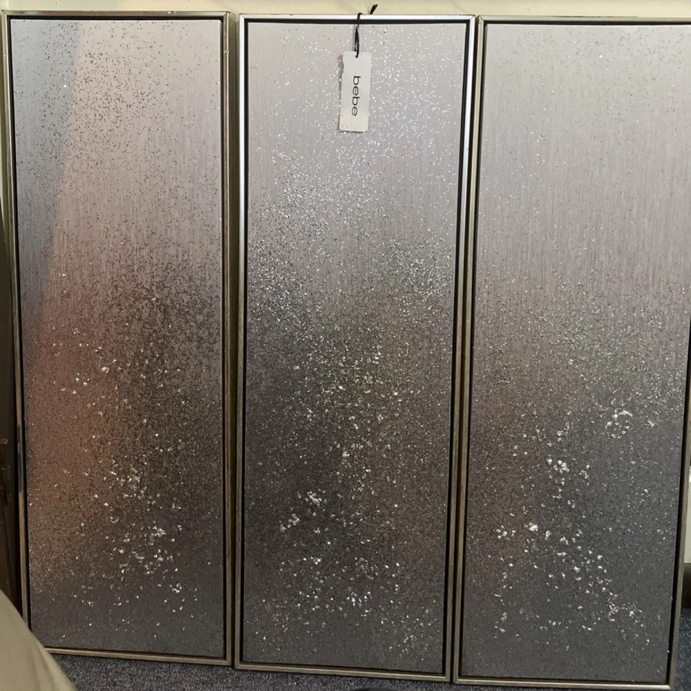 Bebe Silver Glitter Panels